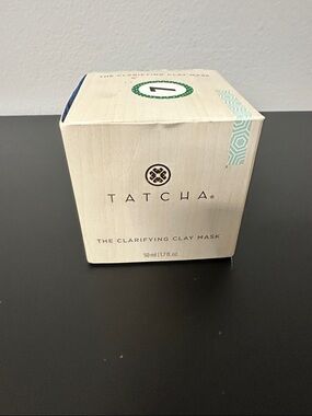 Tatcha Clarifying Clay Mask in Cream Box with Teal Accent